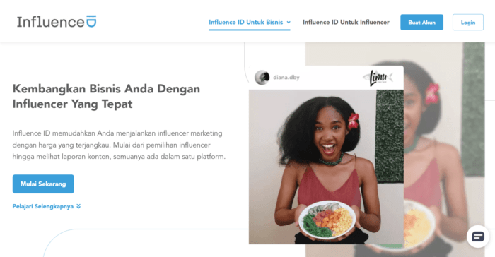 Platform INFLUENCE ID untuk Bisnis